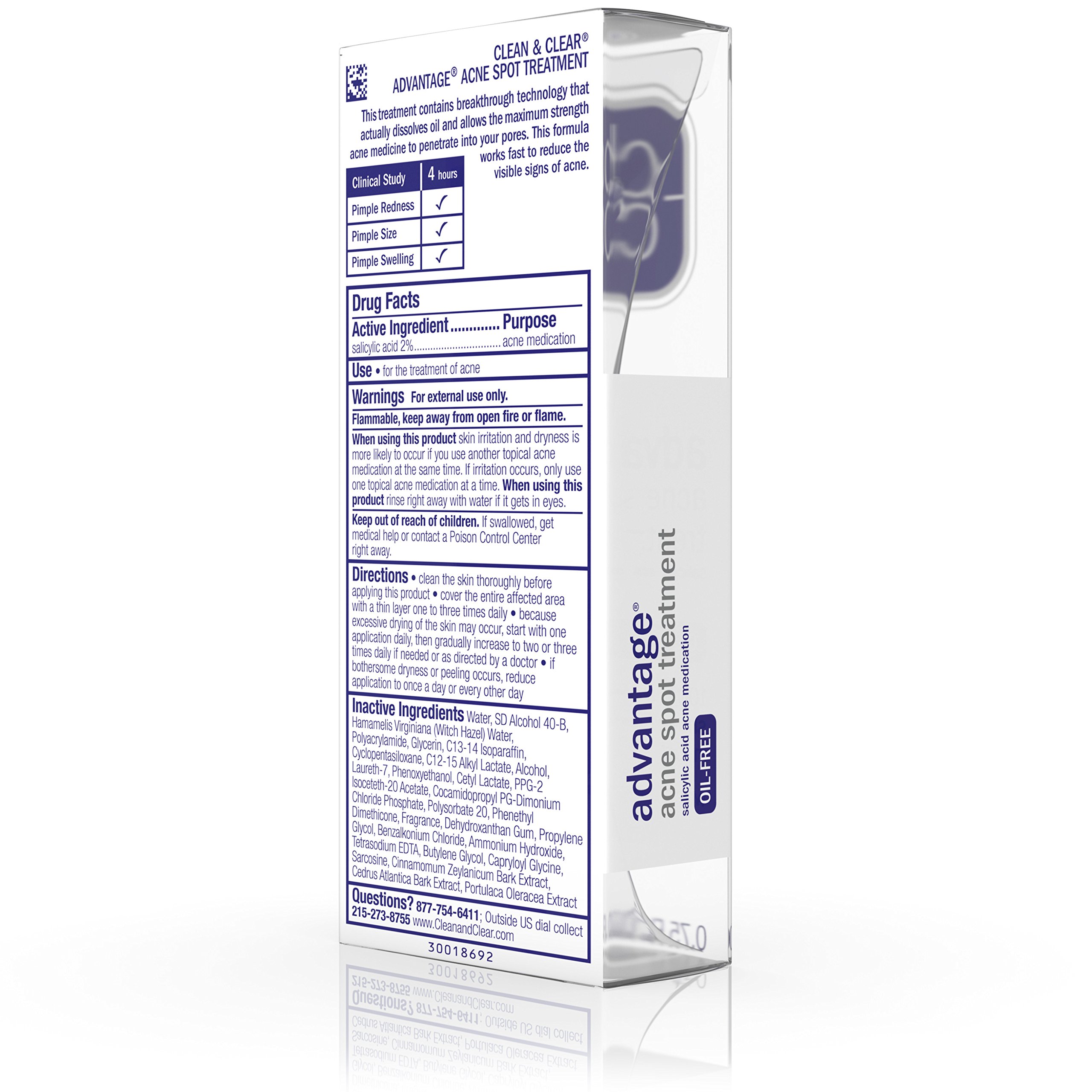 Clean & Clear Advantage Acne Spot Treatment, OilFree Acne Medication