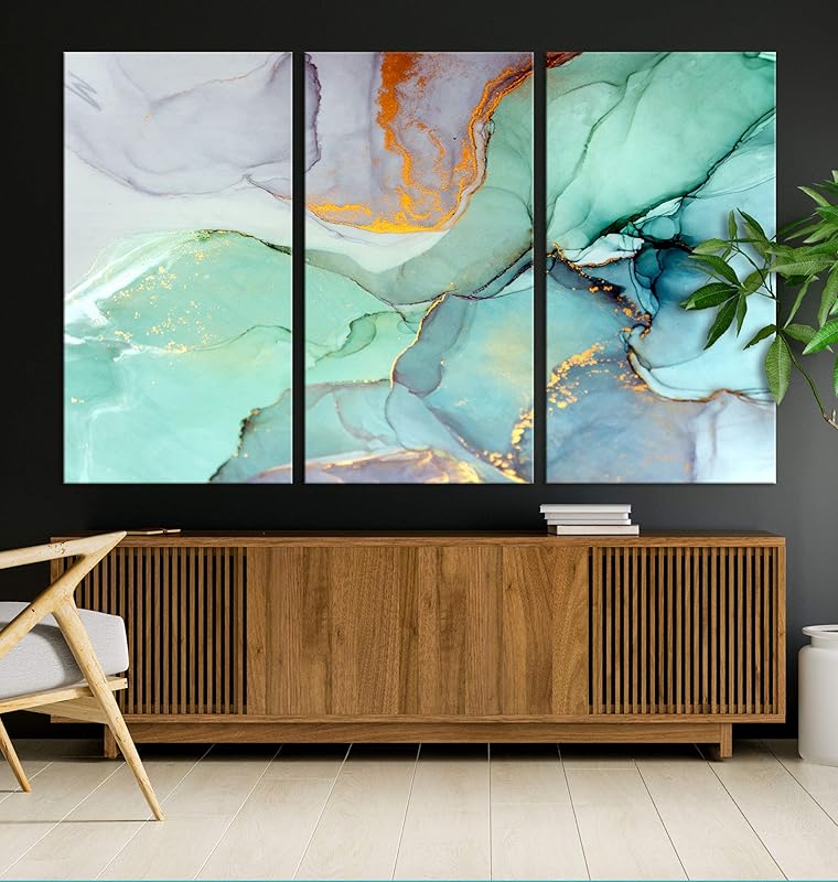 Abstract Marble Wall Art Canvas Print for