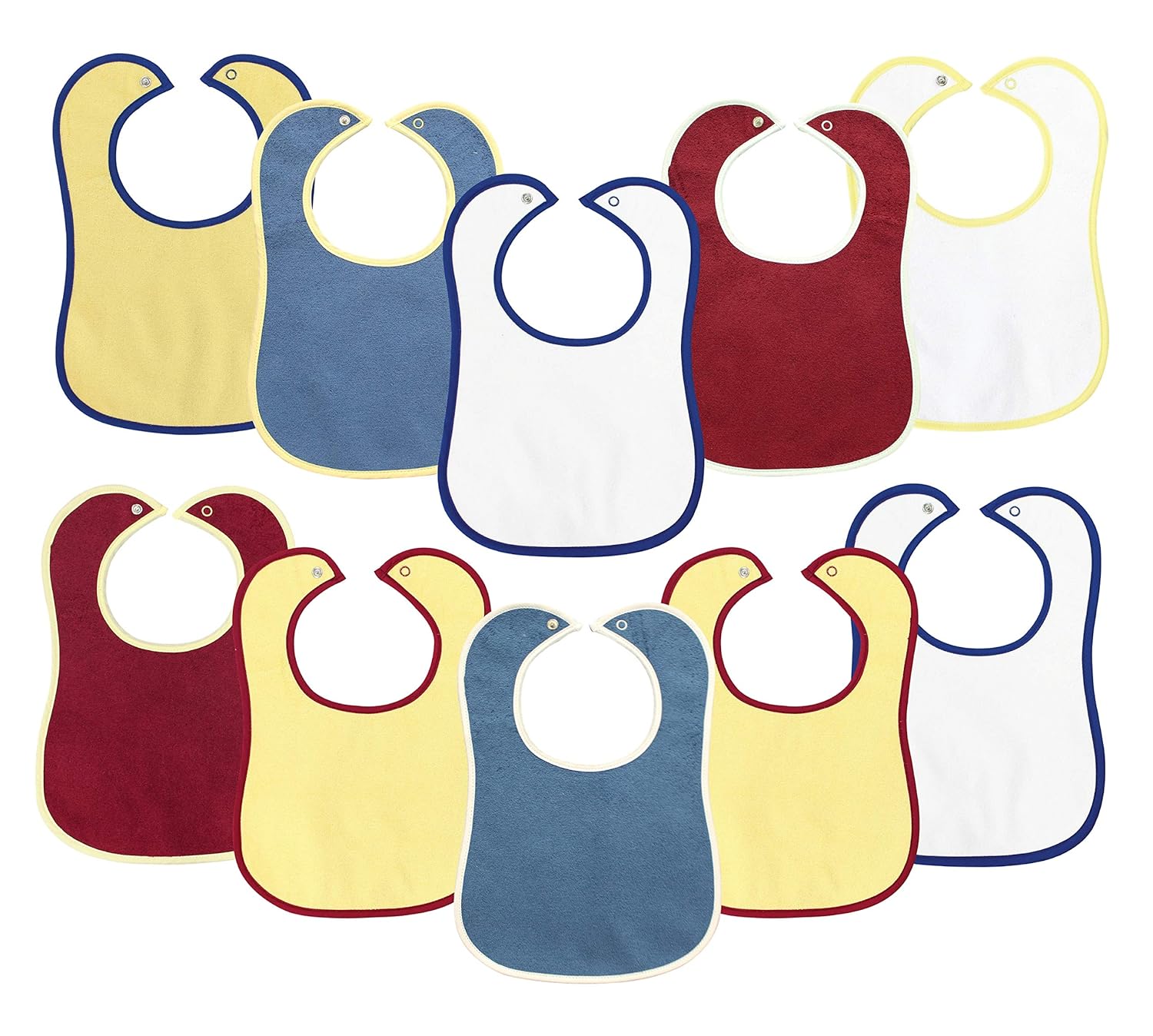 10 Pack Baby Bibs BornCare 3 Layer Drool Waterproof 624