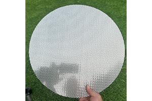 FengYoo 12" Diameter Round Slices Perforated Metal Sheets 19 Gauge Opening 1/8"(About 3 mm) Expanded Metal Mesh Perforated Plate 304 Stainless Steel Sheet Mesh Screen Metal Screen Panel Decorative Me