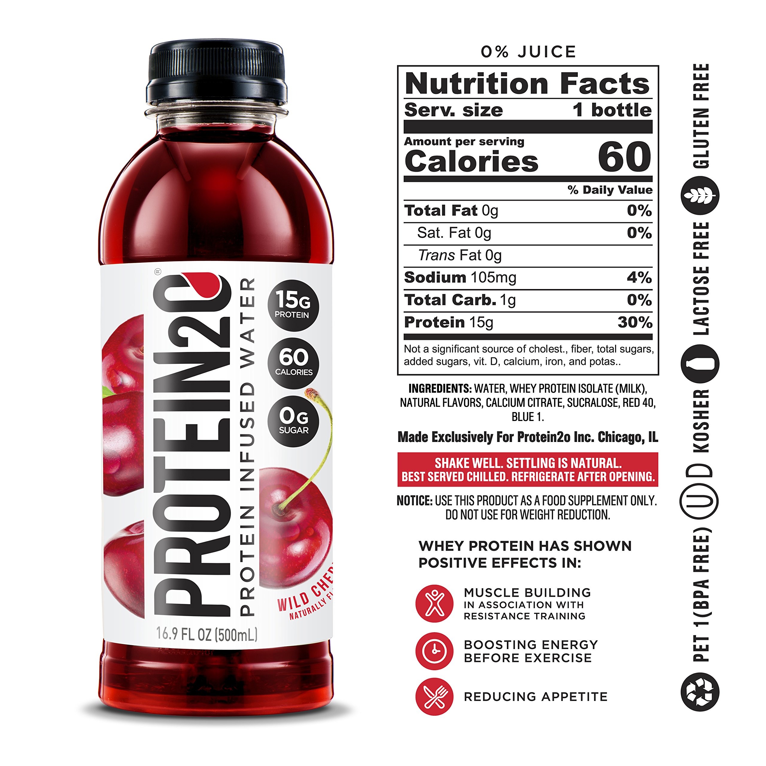 Protein2o LowCalorie Protein Infused Water, 15g Whey Protein Isolate