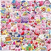 100PCS Cartoon Kirby Stickers for Kids,Vinyl Waterproof Decal for Water Bottle Laptop Toy Sticker for DIY Decorate Bumper Phone Hard Hat Kids Teens Gifts (Kirb)