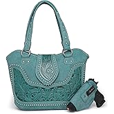 Montana West Western Tote Bag for Women Tooled Shoulder Bag Ladies Purses and Handbags