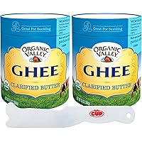 Organic Valley - Ghee Clarified Butter, USDA Organic, Lactose-Free and Gluten-Free, 13 Ounce (Pack of 2) - with By The…