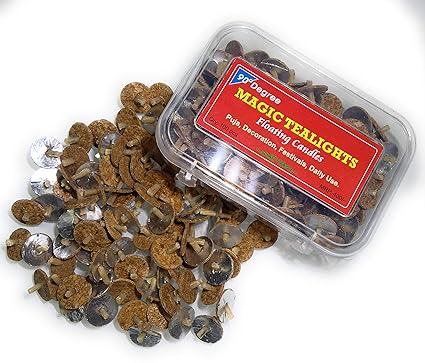 90 Degree Floating Candle (Silver)