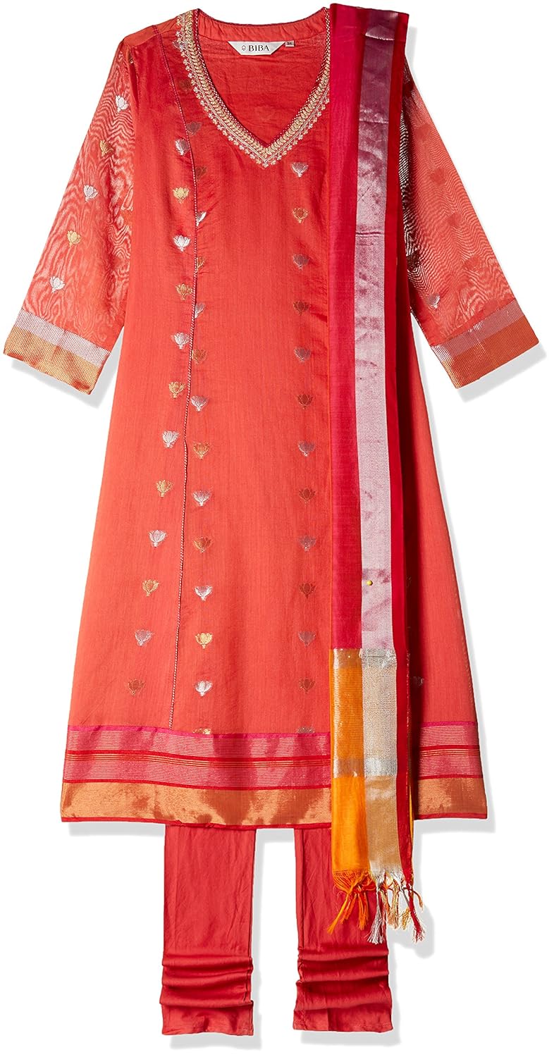 biba women's straight salwar suit