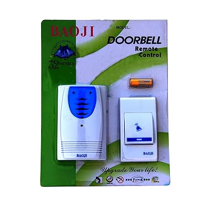 Super-It Wireless Remote Control Door Calling Bell (Color and Design May Vary)