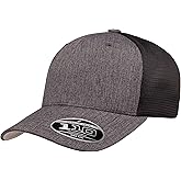 Flexfit Men's 110 Mesh Trucker Hat, Melange Charcoal/Black, One Size