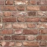 Grandeco Loft Brick Vinyl Wallpaper Faux Textured Modern Realistic Dark A28901 view 1