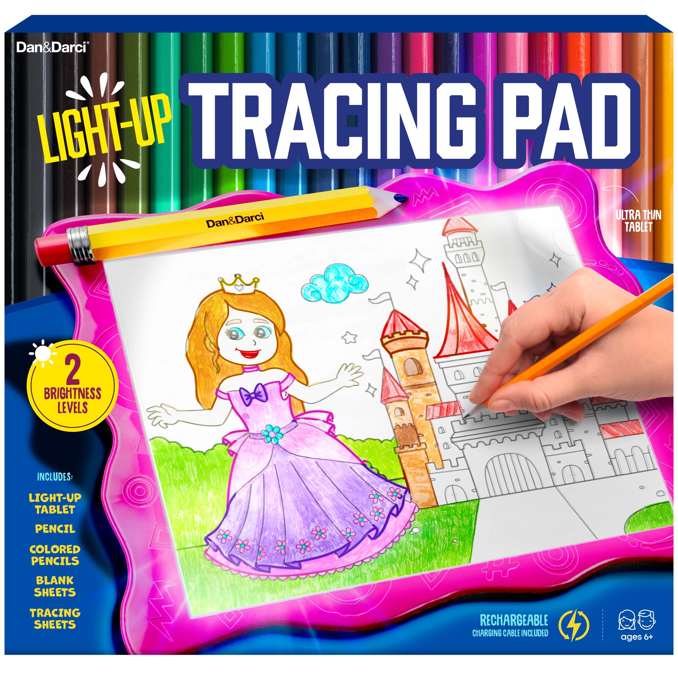 Photo 1 of Dan&Darci Light Up Tracing Pad for Kids - Arts & Crafts Writing Drawing Tracer Board