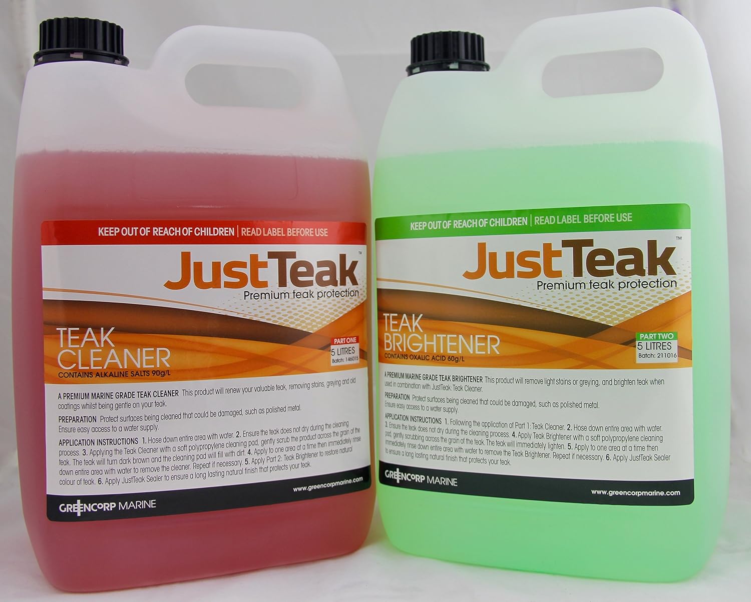 JustTeak 10L Teak Cleaner and Brightener Kit (2.64 gallons