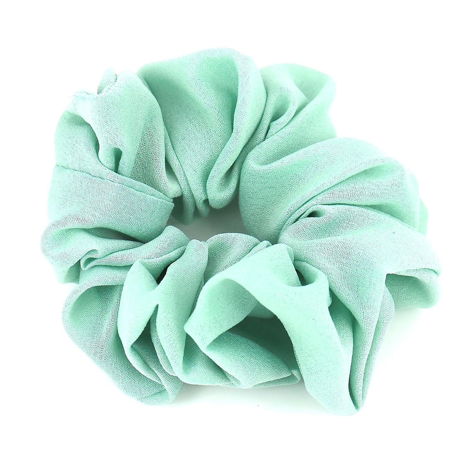 One Piece Ladies Hair Accessories Women Girls Simple Hair Ties Scrunchy Solid Colour Premium Gifts Chiffon Hair Bands Scrunchies for Hair (Green)