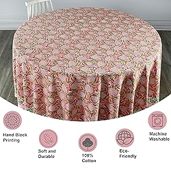 Ridhi Strawberry Pink 100% Cotton Round 110