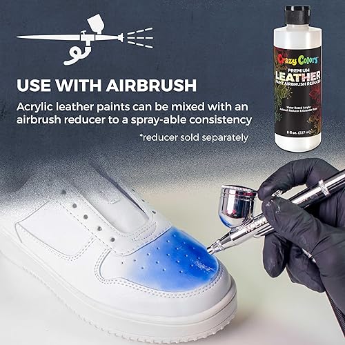 Crazy Colors Premium Acrylic Shoe Leather Paint Kit 13-Color