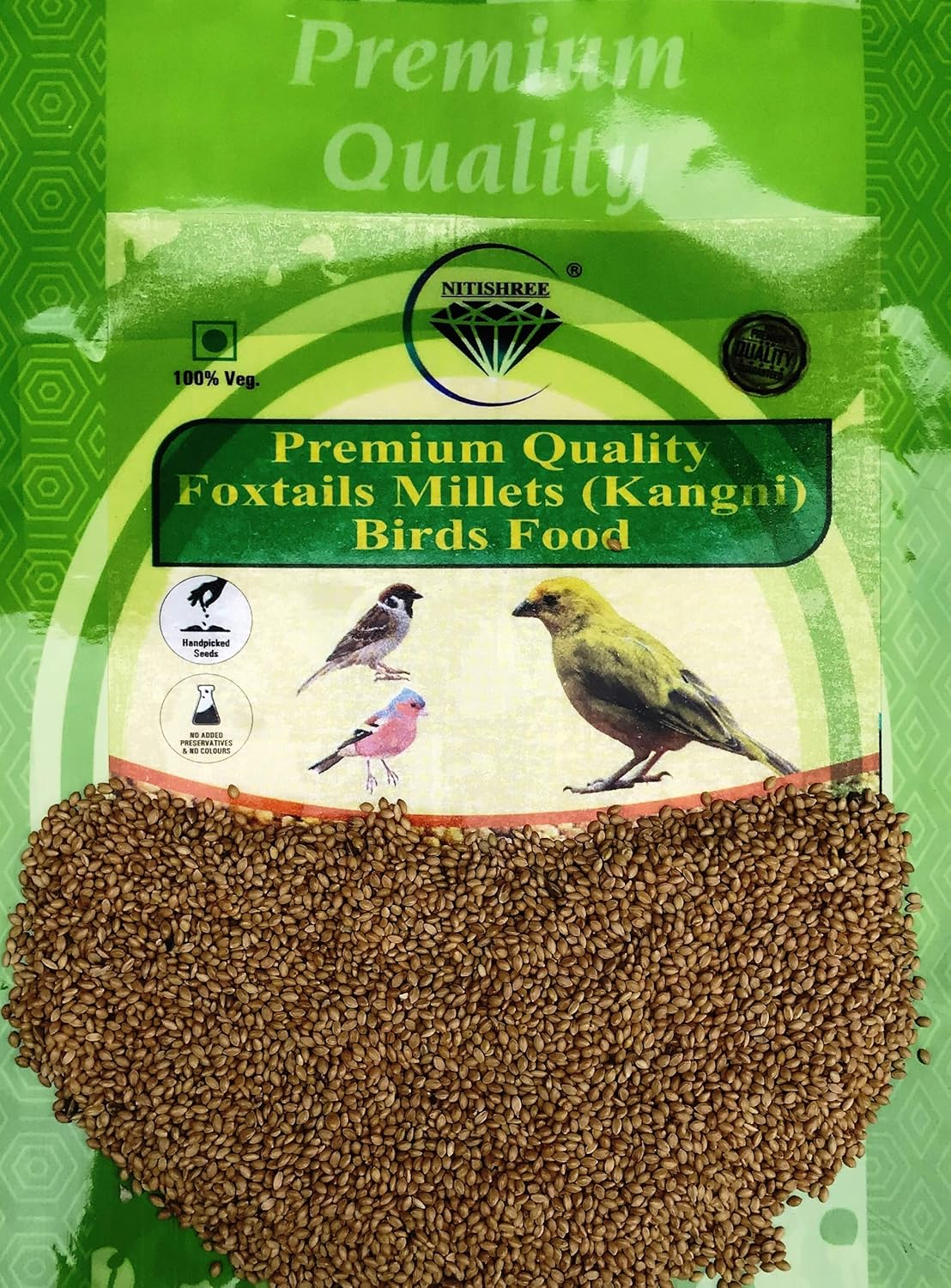 Buy Ntitishree® Foxtail Millet (Kangni)/ Yellow Millet Bird Seed/Food 1kg for Canary, Finches