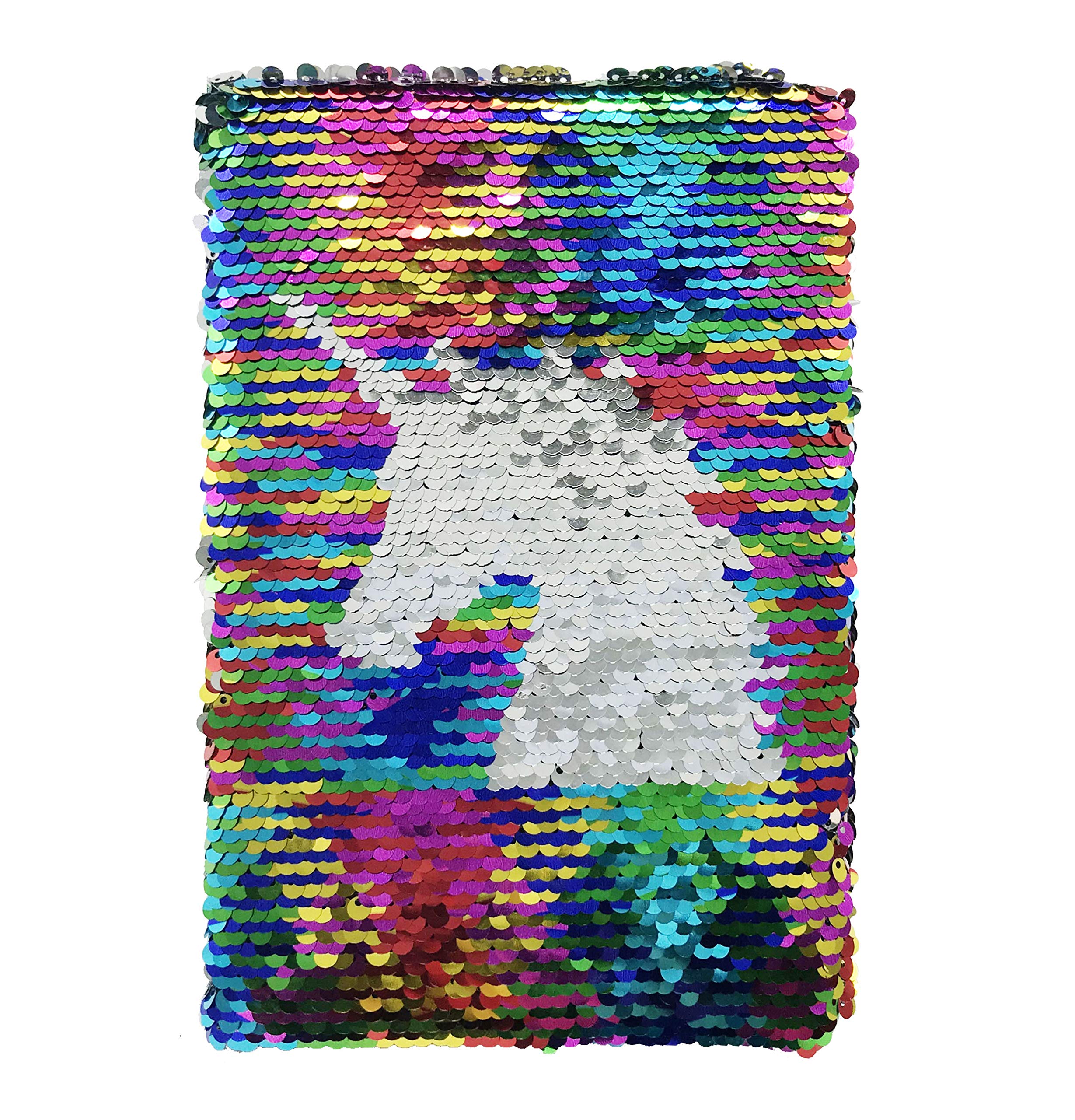 EXERZ Reversible Sequin Notebook A5 Size/Journal, Mermaid Diary/Magic Notepad, for Office/School/Gifting. Fashionable to own, Convenient to Carry and use -Rainbow/Unicorn