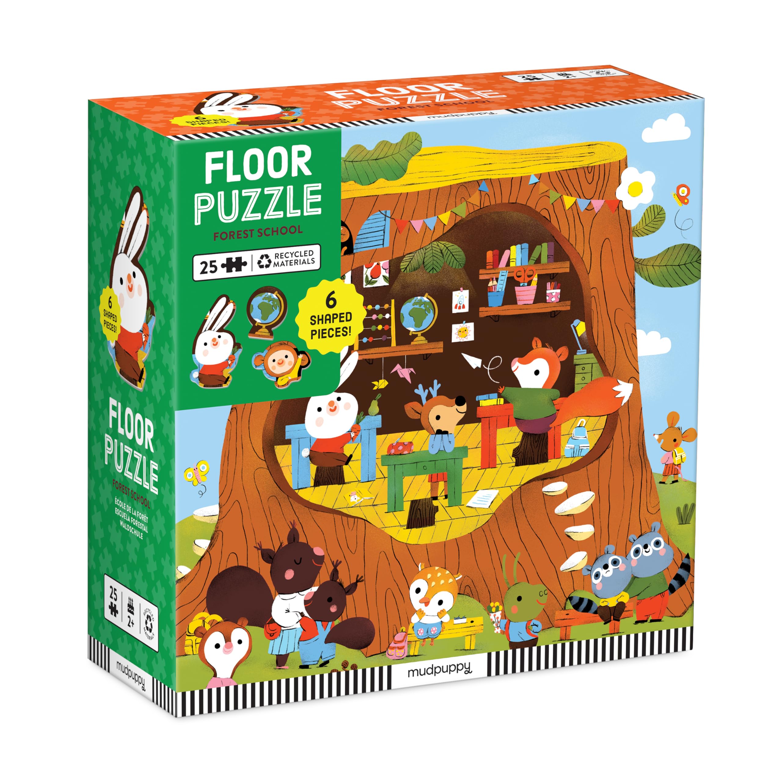 Mudpuppy Forest School 25 Piece Floor Puzzle with Shaped Pieces