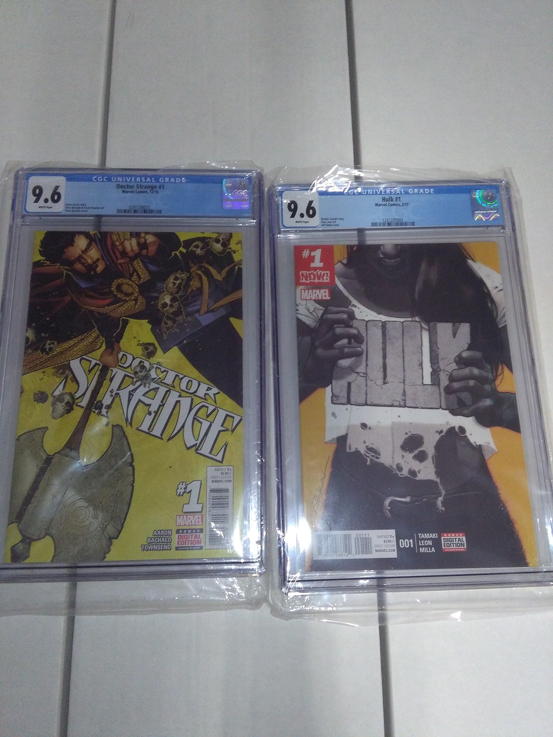 doctor strange #1 CGC 9.6 dated 12/15 and hulk #1 CGC 9.6 dated 2/17