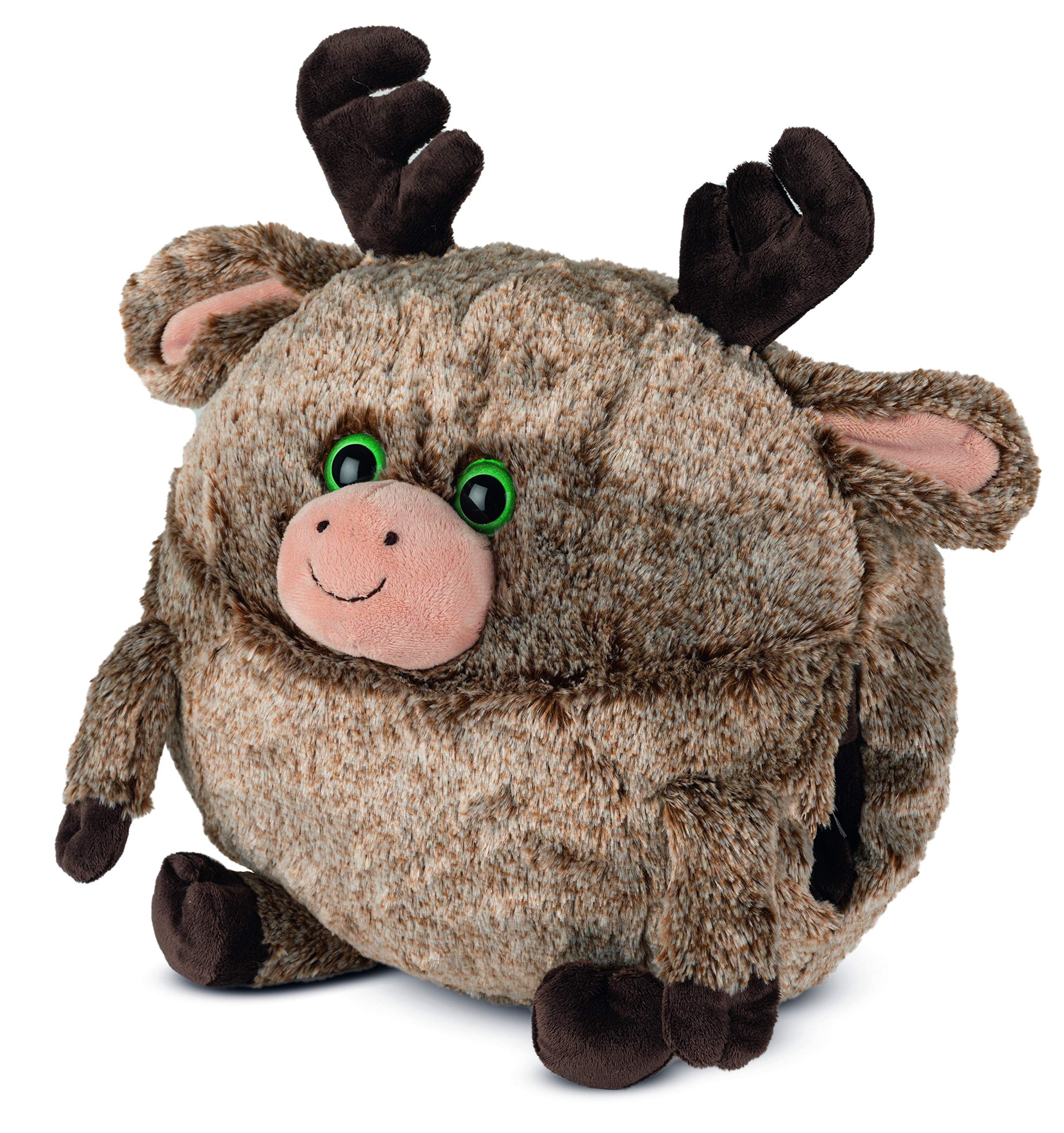 COZY NOXXIEZ Plush Hand Warmer Toys - Wildlife Animals - Childrens Cute Pillows, Fluffy Soft Plushies, Reusable Animal Cushion Presents for Girls, Boys, Babies (Reindeer)