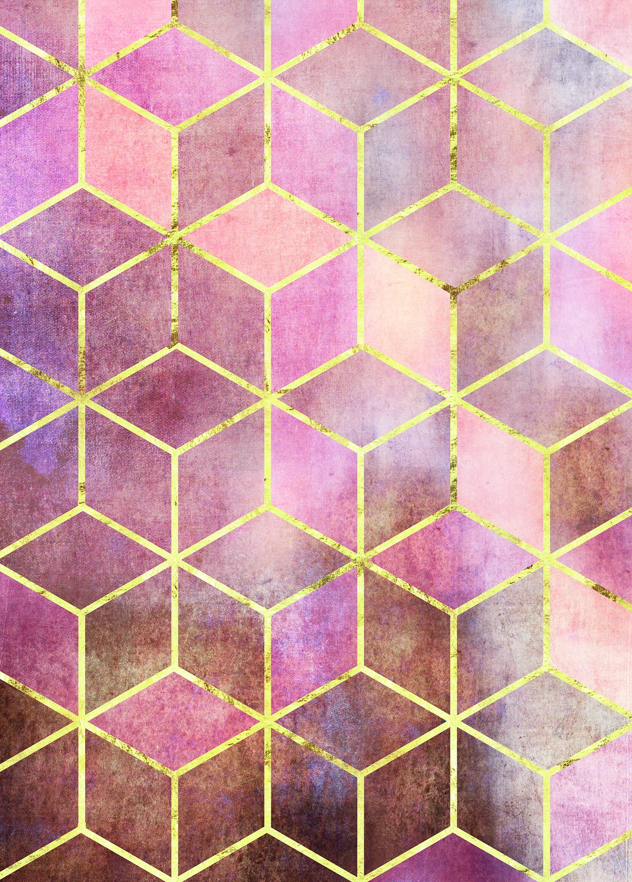 Komar Wall Picture | Mosaic Rosso | Poster Picture Living Room Bedroom Decoration Art Print | No Frame | P092A-50x70 | Size: 50x70 cm (Width x Height)