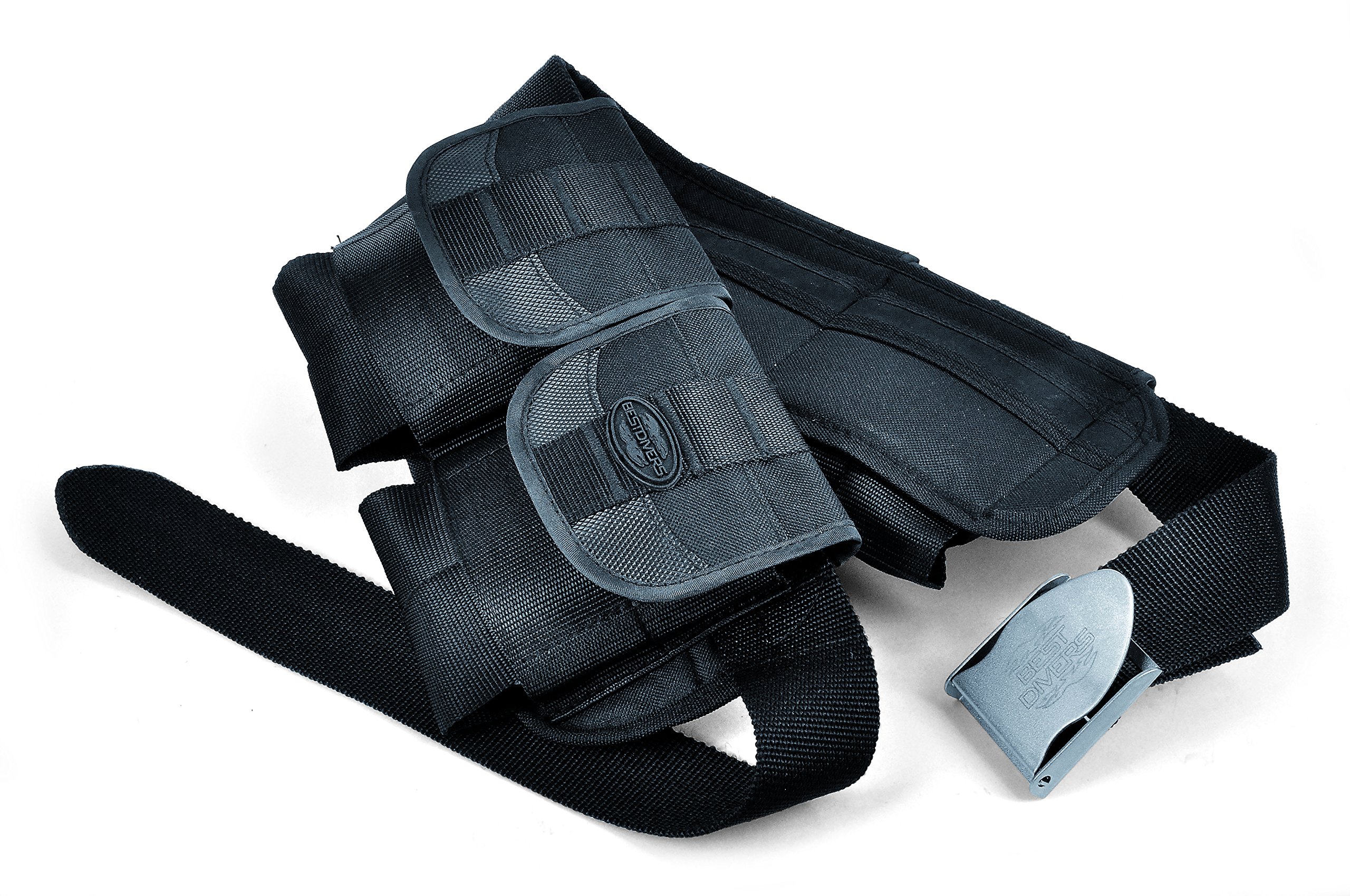 Best Divers zi0131 Belt portapiombi Sub, 4 Pockets Elite, Stainless Buckle