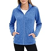 MAGCOMSEN Fleece Jacket Women Zip UP Lightweight Soft Polar Warm Winter Jackets for Women with Pockets Outdoor Hiking