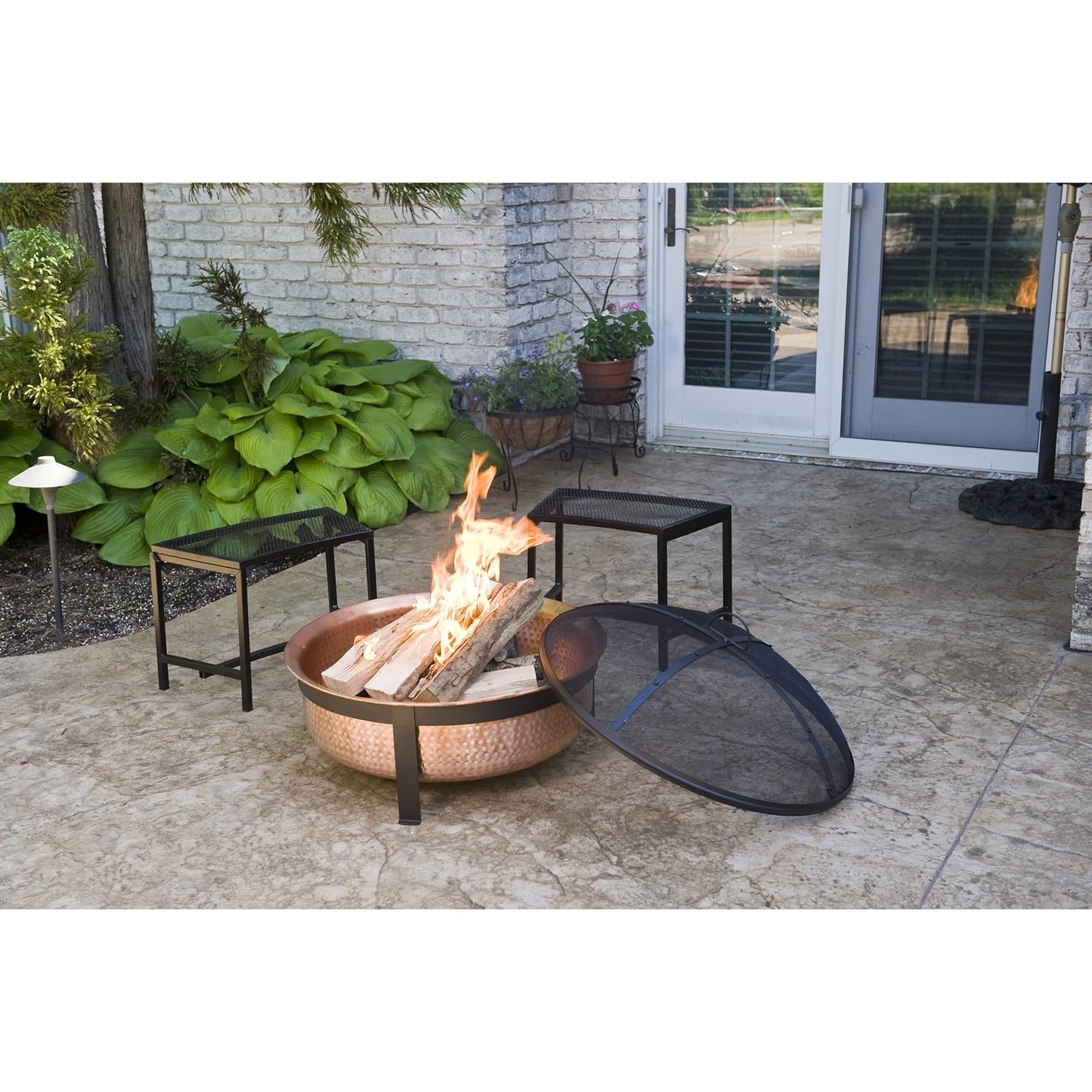 Amazoncom CobraCo SH101 Hand Hammered 100 Copper Fire Pit With