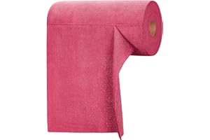 itanso Tear-A-Rag Roll -50 Pack, 12 x 12" Microfiber Cleaning Cloth, Reusable Towels for home, auto and shop (Magenta)