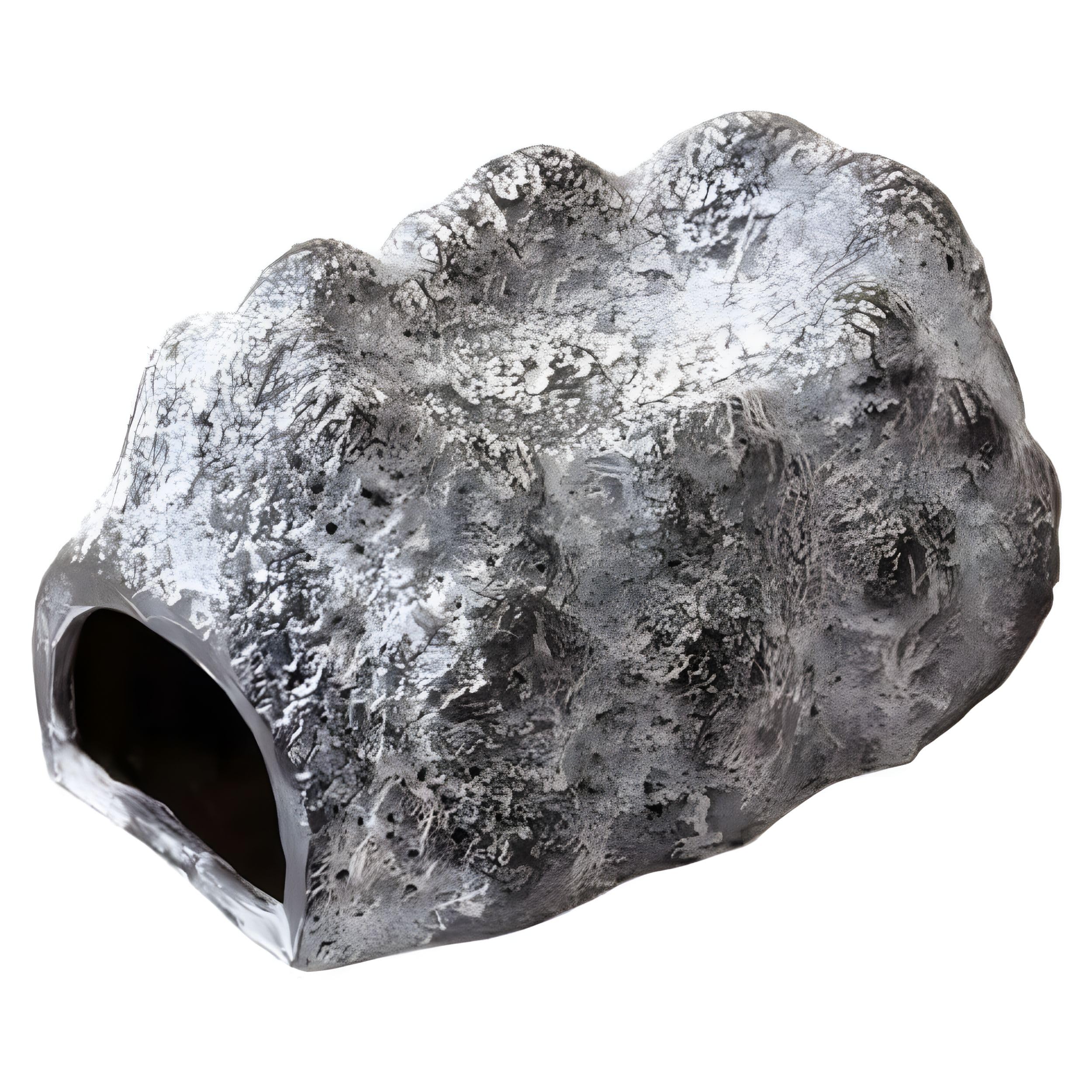 Exo Terra Wet Rock Moisture Retaining Ceramic Reptile Cave,Grey,Large
