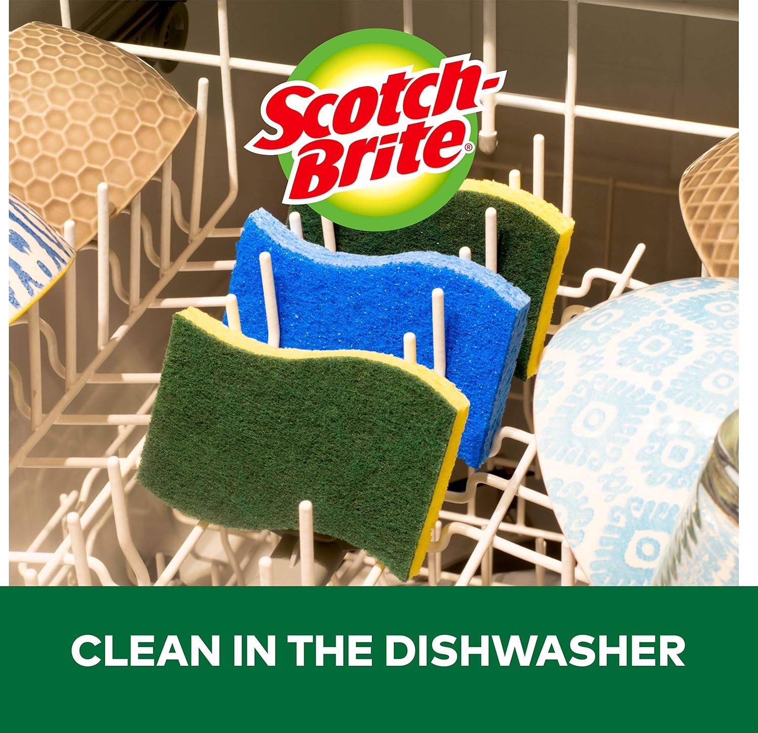 Scotch-Brite Heavy Duty Scrub Sponges, Stands Up to Stuck-on Grime, 6 Scrub Sponges: Health & Personal Care