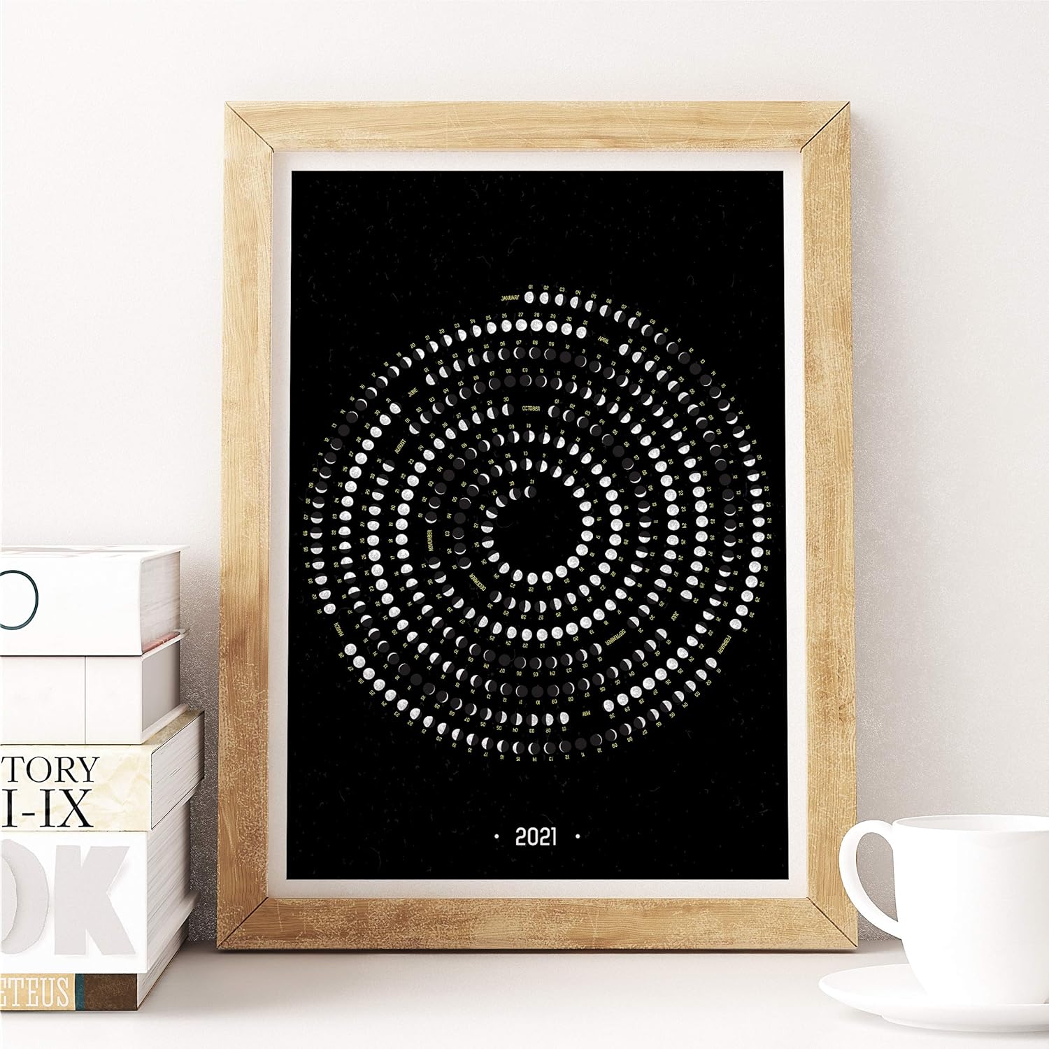 Moon Phase Chart For 2021 On A Spiral Layout 2021 Yearly Moon Calendar Handmade Products Stationery Vit Edu Au