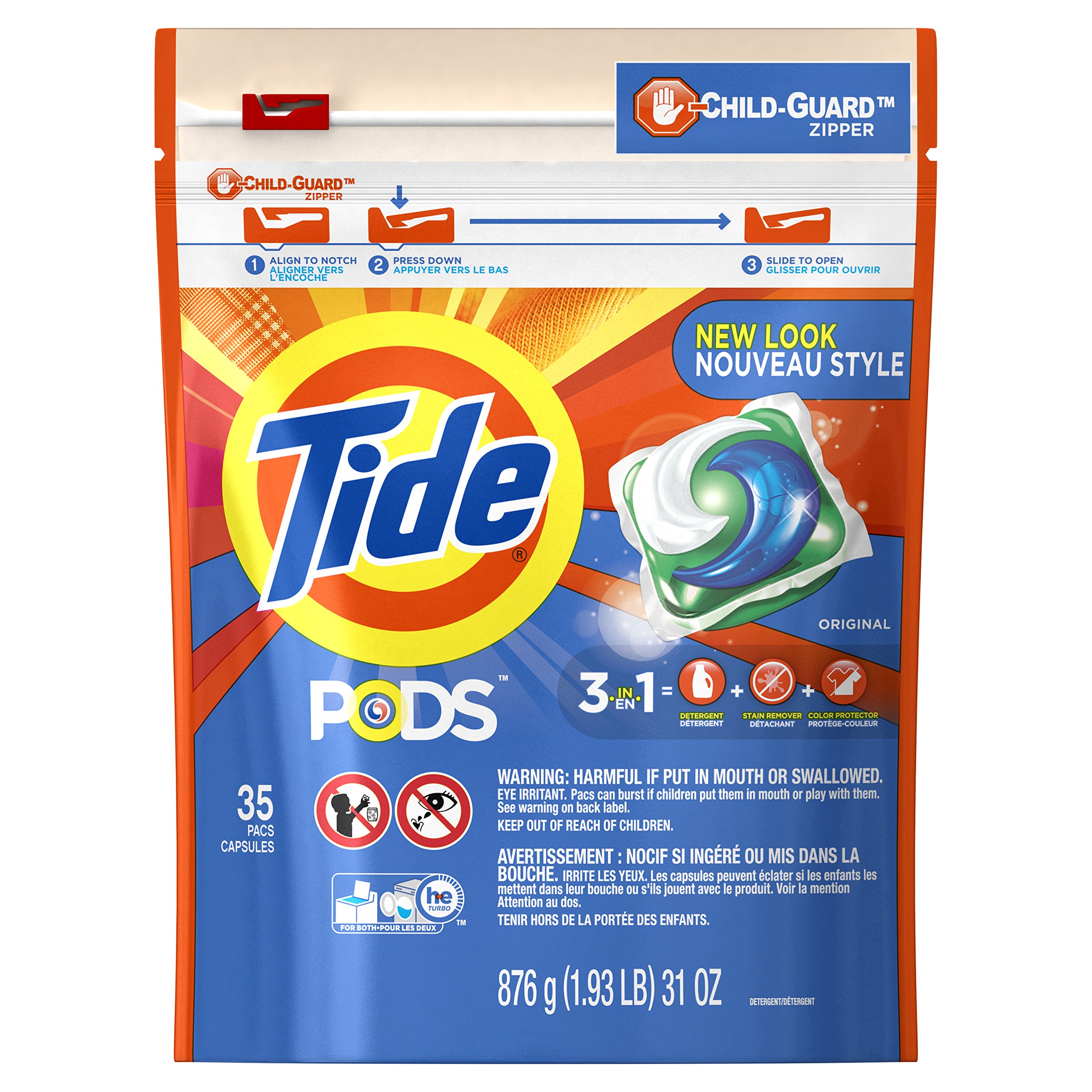 Cascade ActionPacs Dishwasher Detergent, Citrus Scent, 20