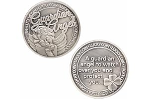 LULIZZIE KANGHE Guardian Angel Medal Lucky Coin Good Luck Commemorative Gift