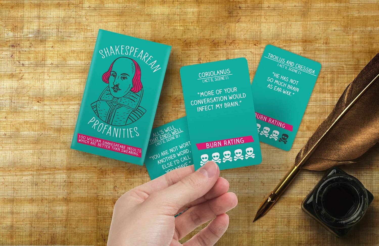 Gift Republic 100 Shakespearian Profanities Old English Insults Rude Shakespeare Quotes Trivia Cards Funny Adult Gift English Literature Novelty Fun - Image 5