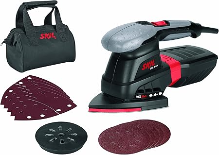 Skil Fox 3 En 1 7220ac Ponceuse Multifunction A Variateur De Vitesse 250w 100 X 150 Mm 125 Mm Sac A Poussiere 10 Feuilles Abrasives Sac De Transport Amazon Fr Bricolage