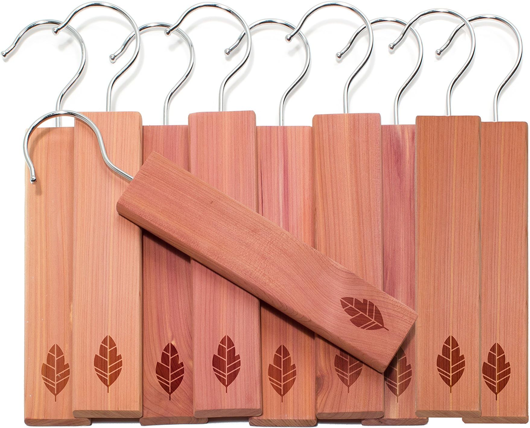 MYHOMEIDEAS Natural Cedar Moth Protection Hang Up [10 Pack] - Hanger Repellent Odour Fragrance Storage Protection for Clothes Wardrobes Closets Cloakrooms - Large Size Pack Kit