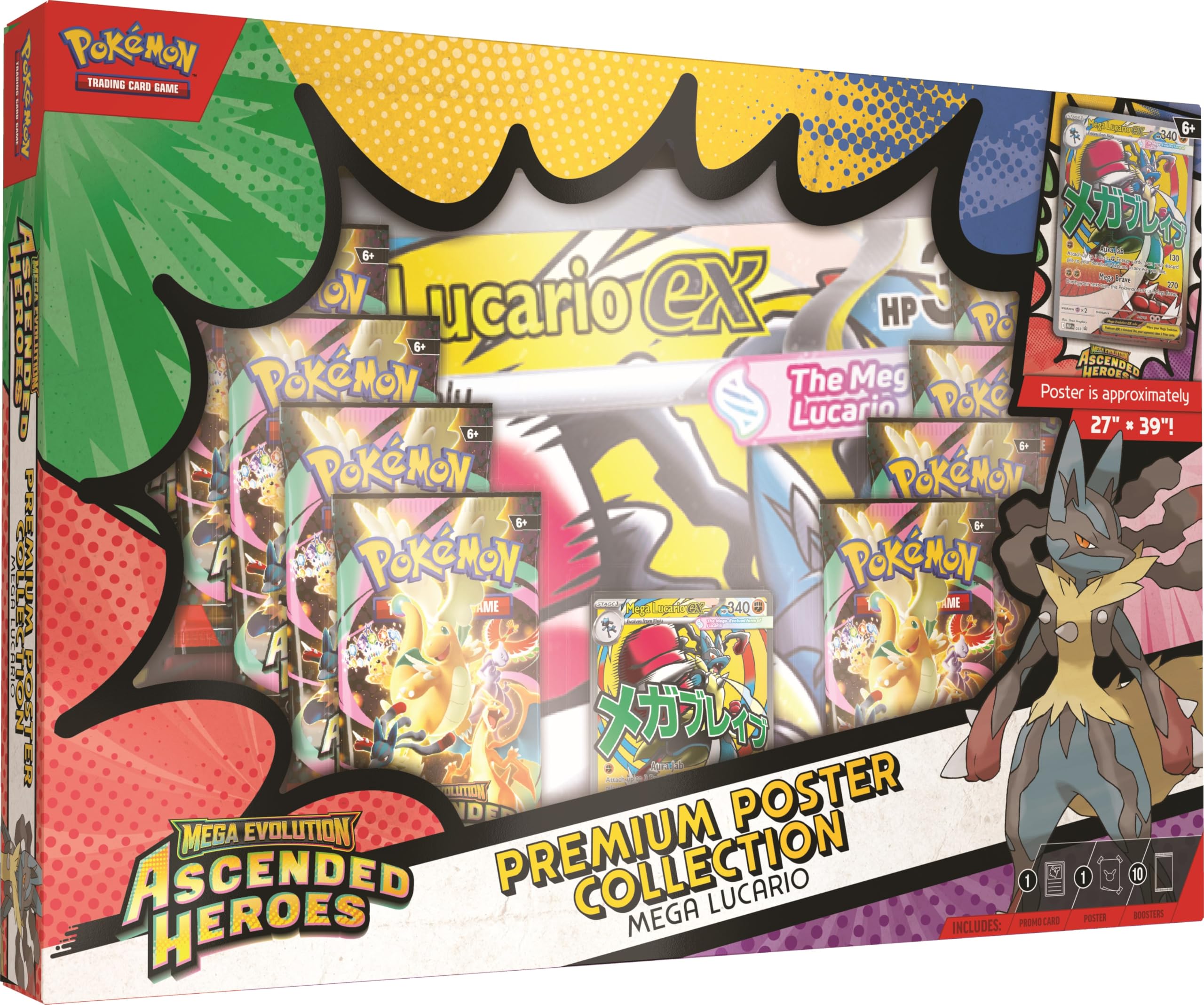Photo 1 of Pokémon TCG: Mega Evolution—Ascended Heroes Premium Poster Collection (CARDS PRE OPENED)