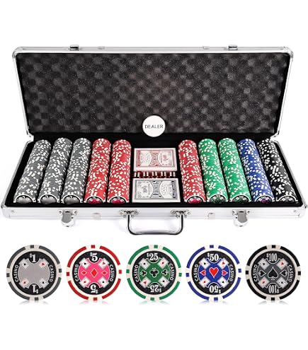 Amazon.com: Versa Games 11.5g 500pc Dice Poker Chip Set : Toys & Games