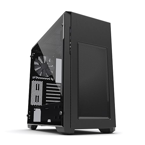 Phanteks Enthoo Pro M PH-ES515PTG_BK, Tempered Glass Window, Brushed Black Steel/Plastic Mid Tower ATX Chassis