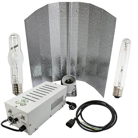 Cultivalley 600W Grow-Set, Profi Pflanzenbeleuchtung, Plug & Play Bausatz mit NDL Natriumhochdruck-Leuchtmittel HPS für die B