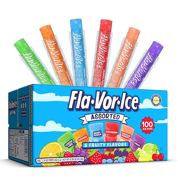 FLA-VOR-ICE POPSICLE VARIETY PACK OF 1.5 OZ FREEZER...