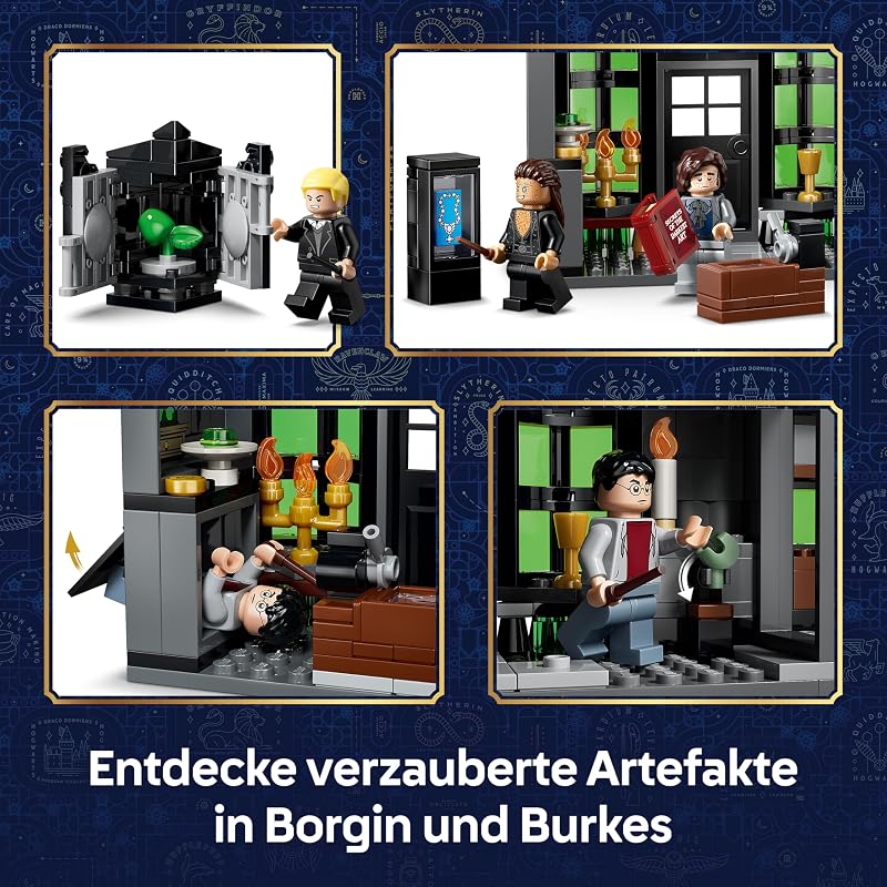 Harry Potter Zaubererläden in der Winkelgasse Spielzeug - Miniatur Modellbau mit 8 Minifiguren & sammelbarem Patronus - Kinderzimmer Deko - Geschenk für Mädchen, Jungen & Fans ab 8 Jahren - 76471 — Foto 3 von 8