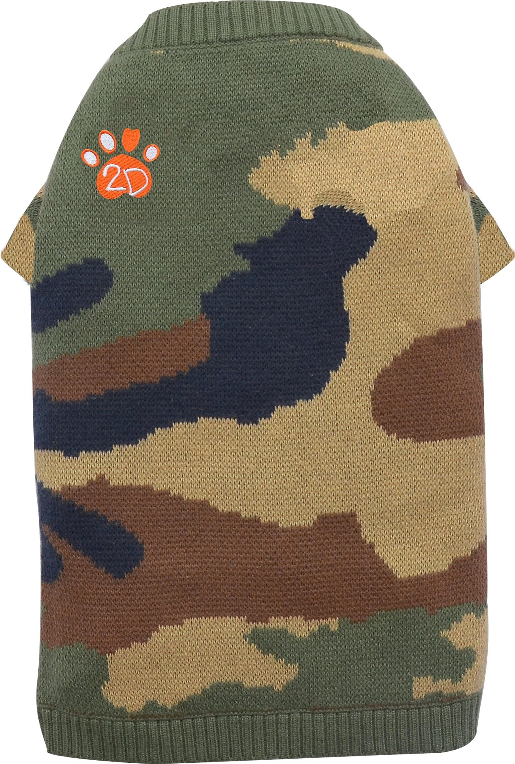 Doggy Dolly W355 – Unusual knitted dog sweater with camouflage design 2D Paw