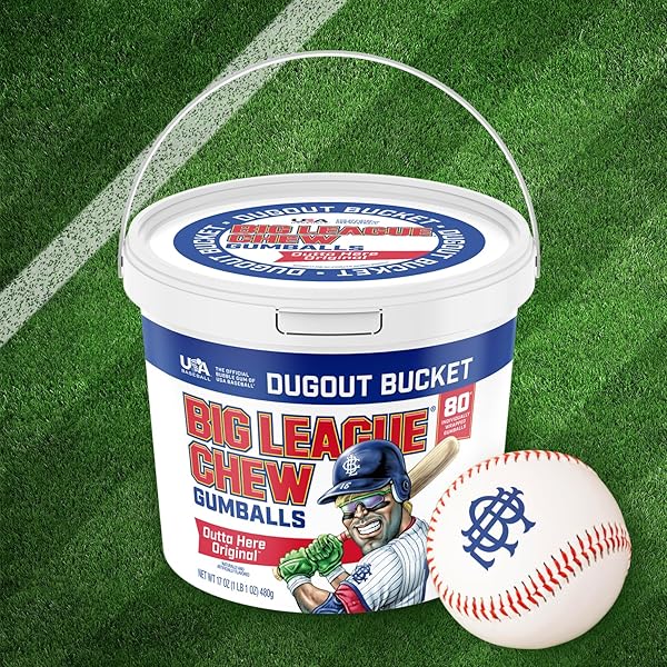 BIG LEAGUE CHEW ORIGINAL BUBBLE GUMBALLS, 14.1 OUNCE – 80 PER PACK