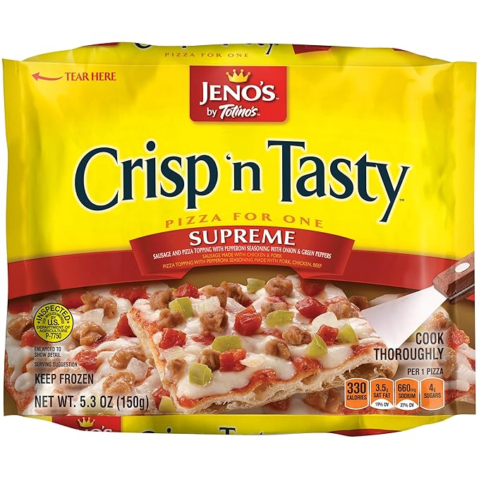 Jeno's Crisp 'n Tasty Supreme Pizza, 5.3 oz (Frozen)