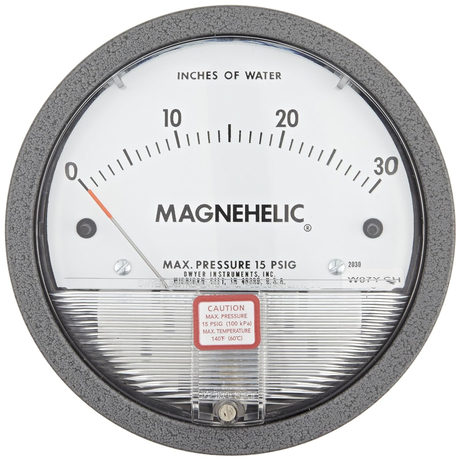 Range 01.0WC & 0250 Pa Dwyer Magnehelic Series 2000 Differential Pressure Gauge