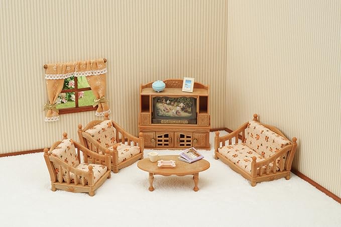 Amazon Com Calico Critters Comfy Living Room Set Toys Games