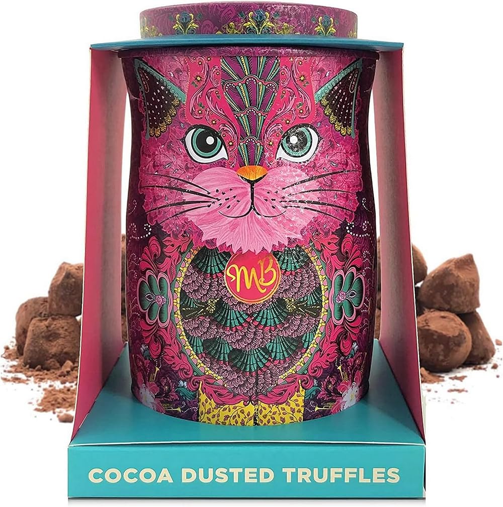 Monty Bojangles Persian Pink Cat Tin Cocoa Dusted Truffles 135g