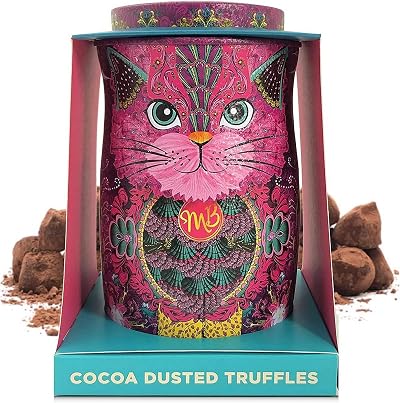 Monty Bojangles Persian Pink Cat Tin Cocoa Dusted Truffles 135g