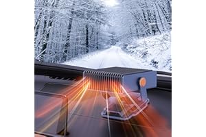 UVOOI Car Heater, 12V Portable Car Heater and Defroster, 2 in 1 Heating & Cooling Fast Heating Defrost Defogger with Plug in Cigarette Lighter